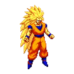 Color by Number - Super Saiyan Sandbox Pixel