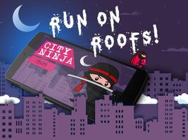 Ninja in the city - run and jump! poster