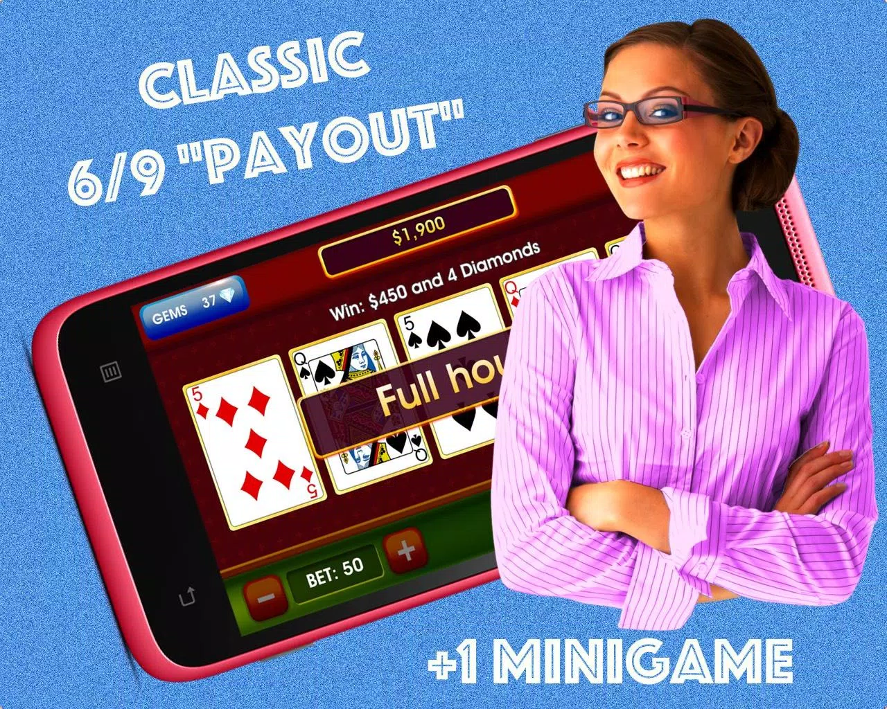 Android İndirme için Hot Video Poker 69 - Las Vegas Poker Machine APK