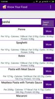 برنامه‌نما Food Calories Chart عکس از صفحه