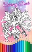 How to Color Winx Club - Colors Book الملصق