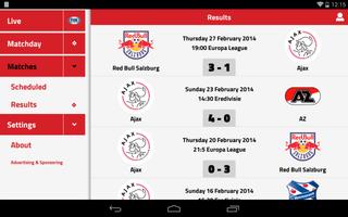 AJAX INTERNATIONAL LIVE screenshot 1