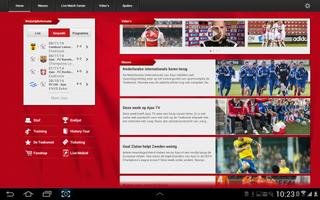 Officiële AFC Ajax tablet app screenshot 1