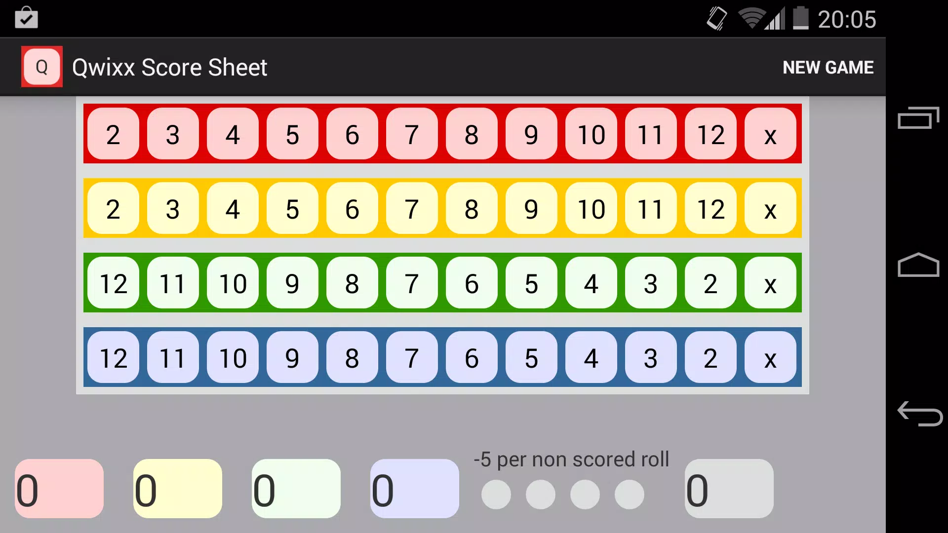 Qwixx Score Sheet APK for Android Download