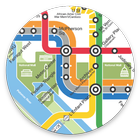 Washington DC Metro Map App icône