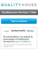 Poster Qualityhouse Decision Table M