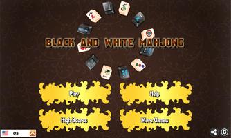 Black and White Mahjong Affiche