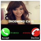 Prank cute girl call icône