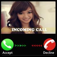 Prank cute girl call-poster