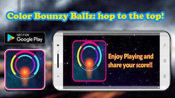 Color Bounzy ballz: tap to switch & hop постер