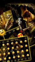 Devil Smoking Skull Keyboard Theme 截图 1