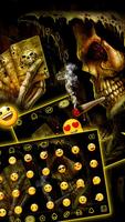 برنامه‌نما Devil Smoking Skull Keyboard Theme عکس از صفحه