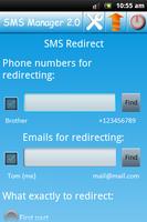 SMS Redirect via/to SMS/Email Affiche