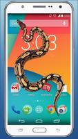 Snake in phone screen Affiche