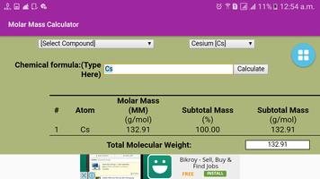 Molar Mass Calculator syot layar 3