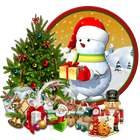3d cute snowman theme 아이콘