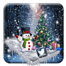 3d glass tech snowfall theme APK