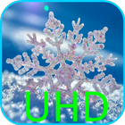 Snowflakes On Black UHD LWP icon
