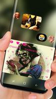 Snow White Skull Keyboard Theme screenshot 2