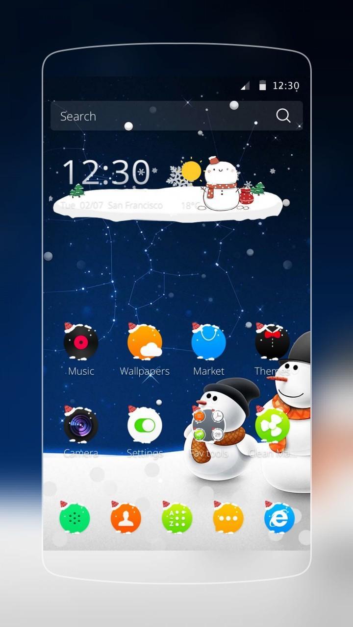 Снежок на андроид. Снежный андроид.