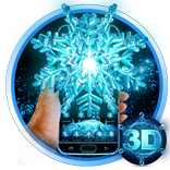 3D Frozen Snowflake Winter theme