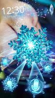 3D Frozen Snowflake Winter theme capture d'écran 2