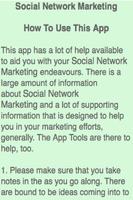 Social Network Marketing capture d'écran 3