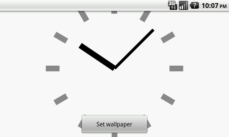 Android 用の シンプル時計壁紙 白 Apk をダウンロード