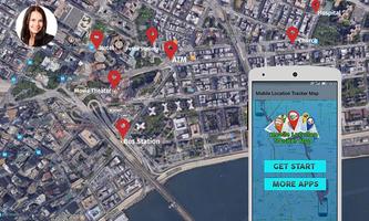 Mobile Location Tracker Map poster