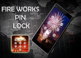 Poster Fire Works Pin Screen Lock