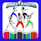 power rangers and other Super Heroes Coloring icône