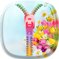 Colorful tulips Zipper Lock