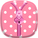 Cute pink Zipper Lock Screen APK