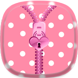 Cute pink Zipper Lock Screen