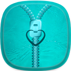 Cyan Zipper Lock Screen icône