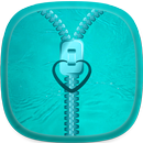 Cyan Zipper Lock Screen APK