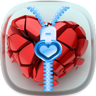 Broken heart Zipper LockScreen icon