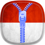 Indonesia Flag Zipper Lock