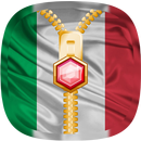 Italy Flag Zipper Lock Screen APK