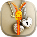 Love locket Zipper Lock Screen