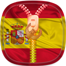 Spain Flag Zipper Lock Screen APK