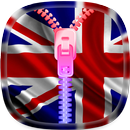 UK Flag Zipper Lock Screen APK