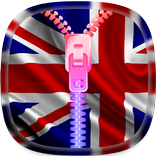 UK Flag Zipper Lock Screen