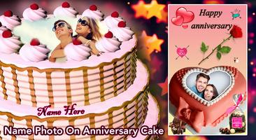 Name Photo On Anniversary Cake captura de pantalla 2