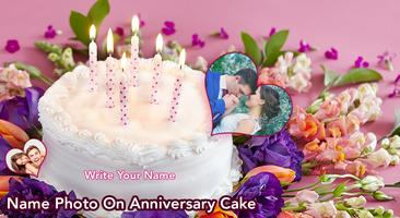 Name Photo On Anniversary Cake captura de pantalla 3