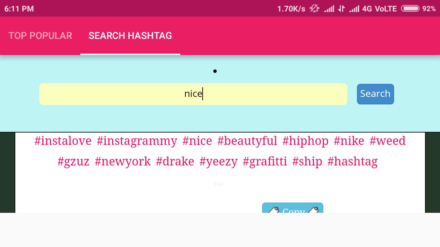 Hashtags Lite - Daily Popular Hashtag for Android - APK ... - 1280 x 720 jpeg 74kB