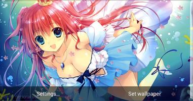 Anime Girl HD Live Wallpaper capture d'écran 1
