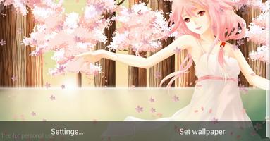 Anime Girl HD Live Wallpaper capture d'écran 3