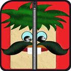 Funny Mustache Zipper Lock-icoon