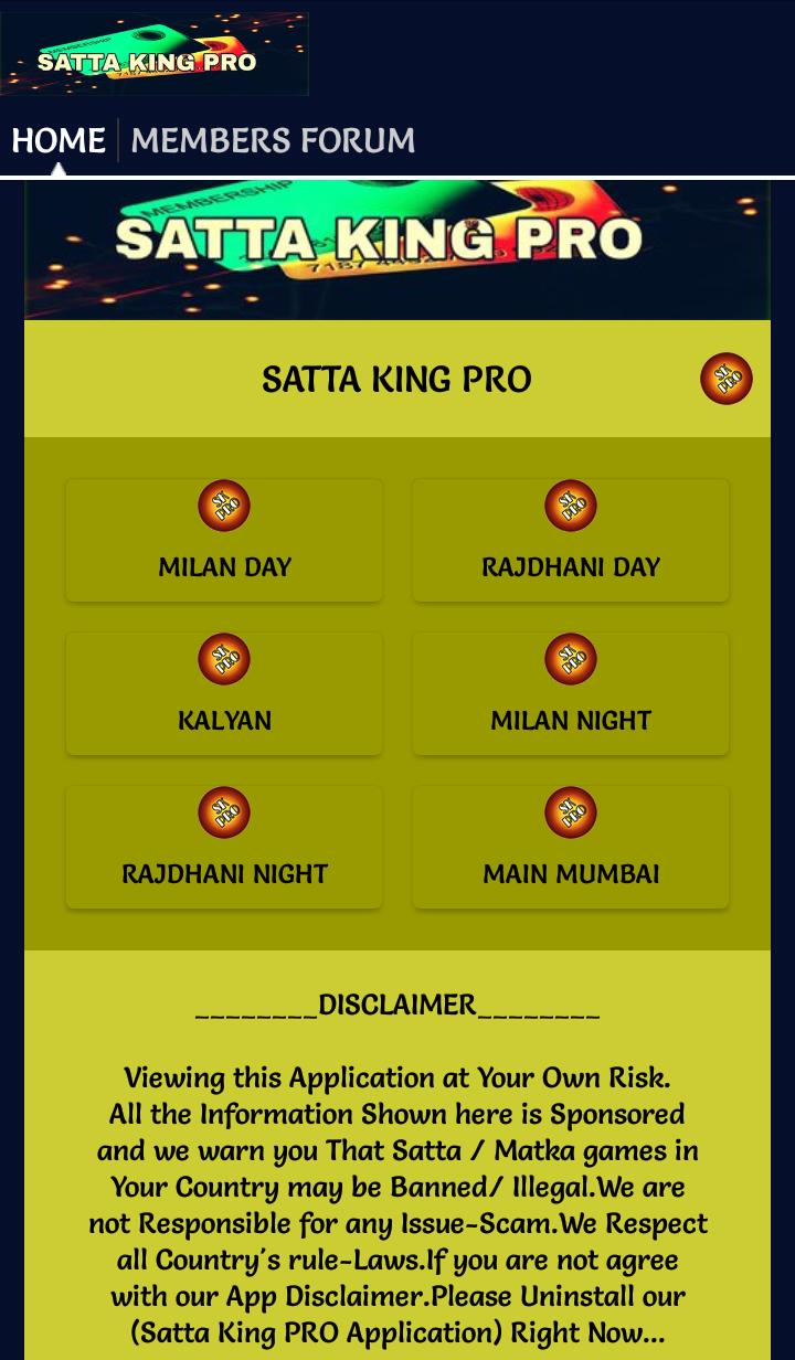 Satta King Pro Kalyan Mumbai Milan Rajdhani Live For Android